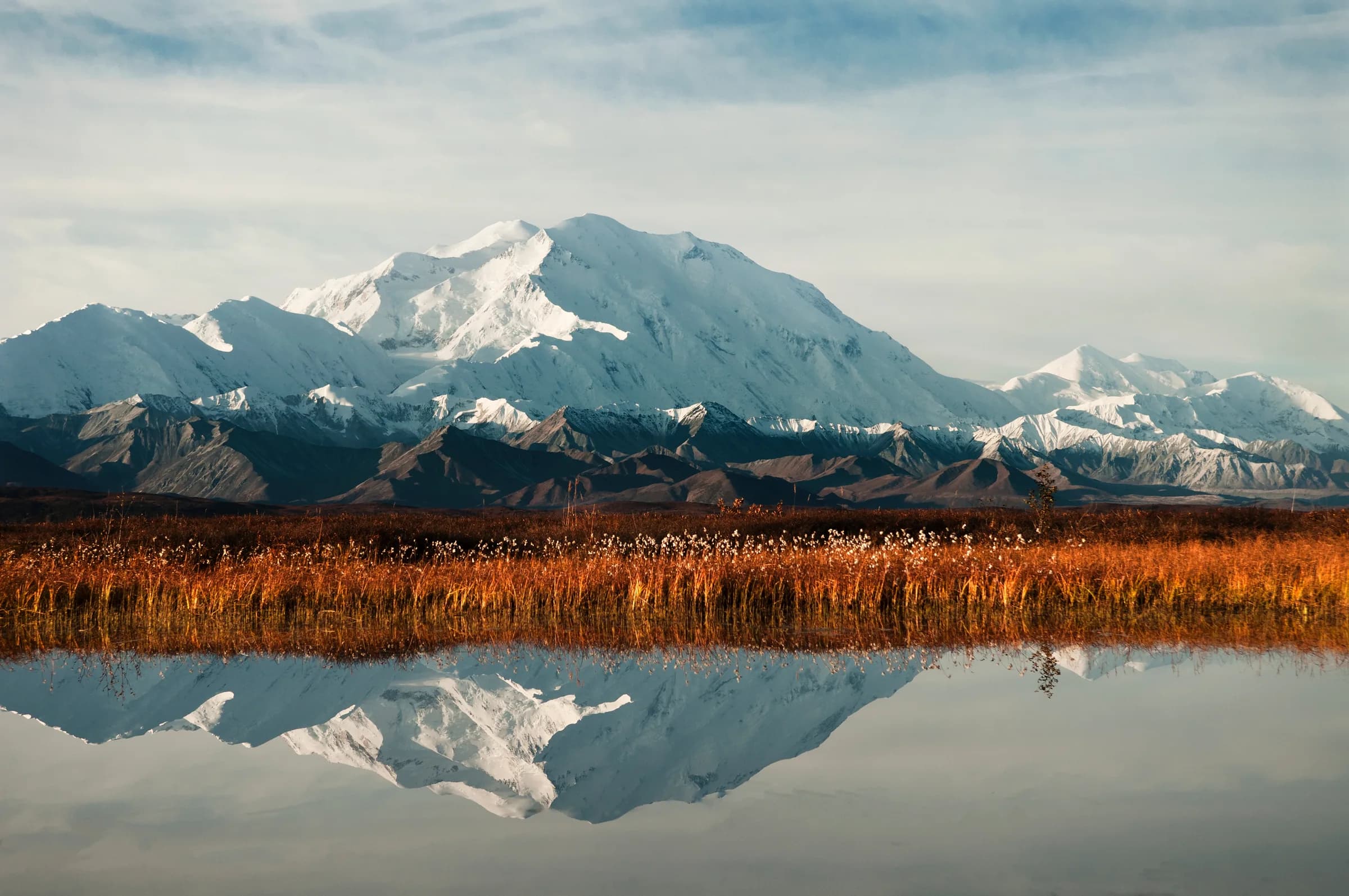 Autumn light on the Alaska Range and tundra